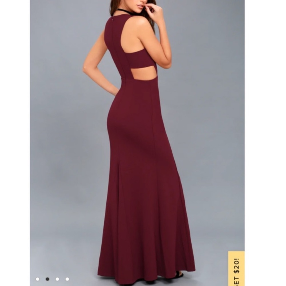 Lulus Loving Embrace Burgundy Cut Out Sleeveless Maxi Dress